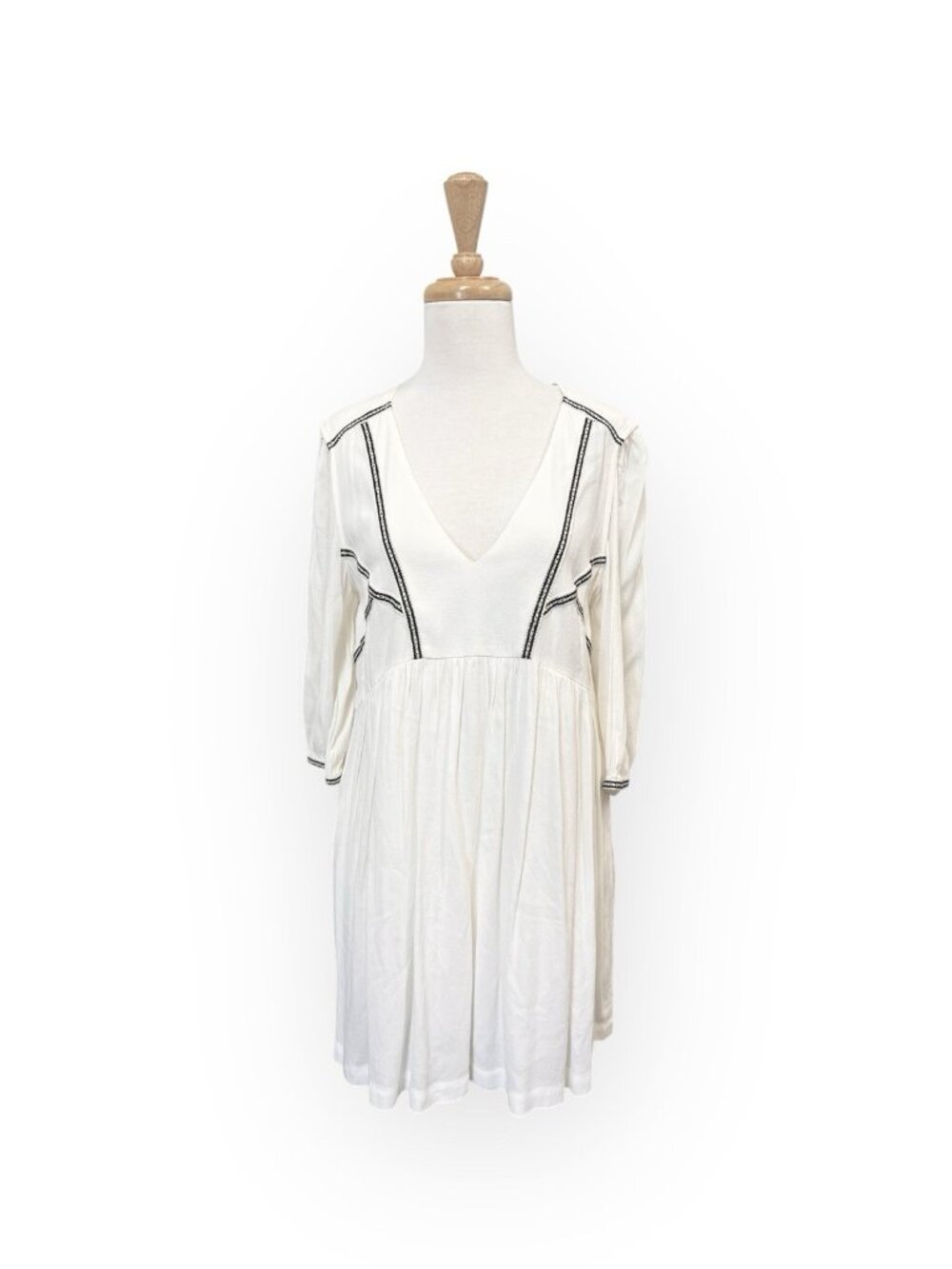 ba&sh Alma Mini Dress Size S Small White Embroidered